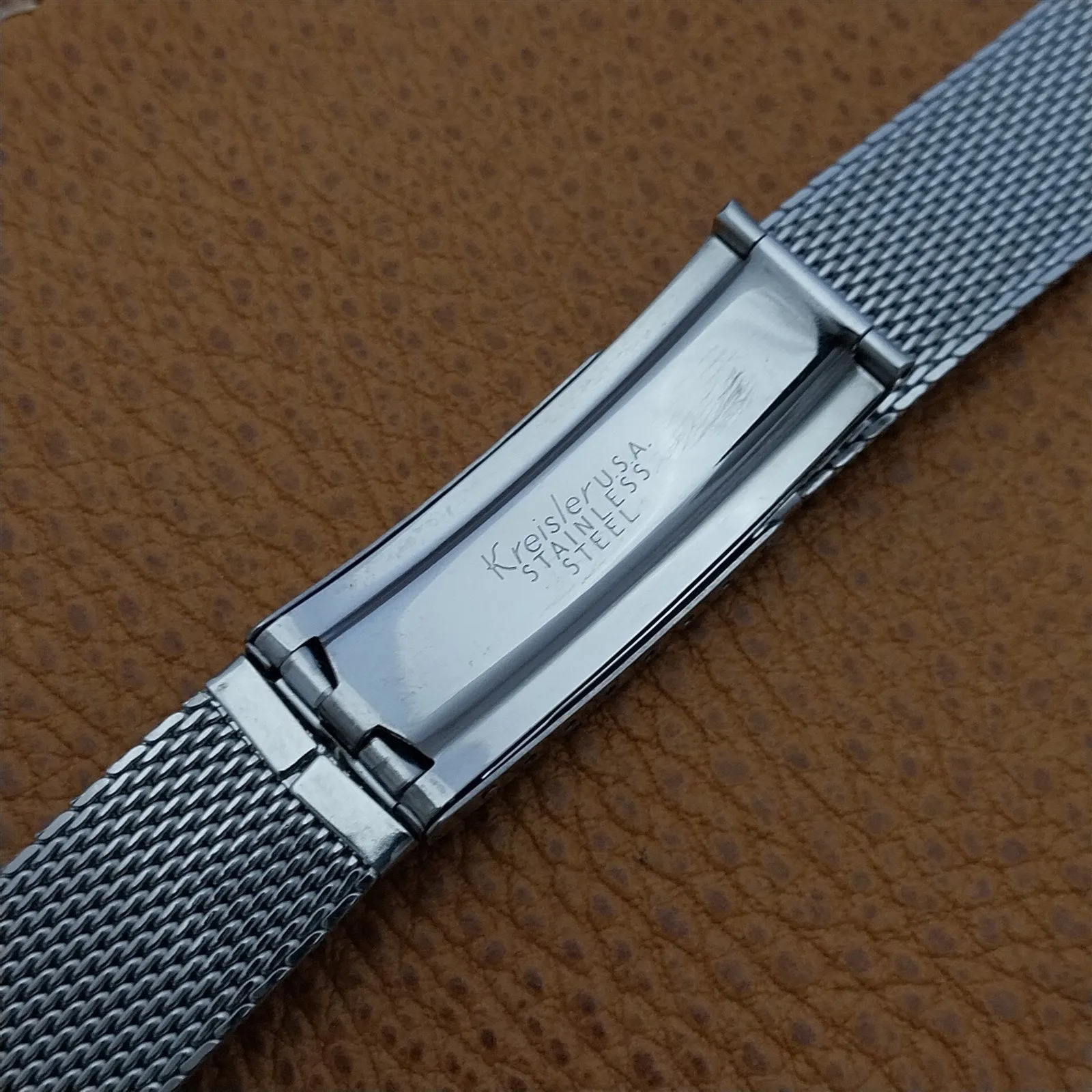 17.2mm Stainless Steel Mesh Kreisler USA nos Unused 1960s Vintage Watch Band