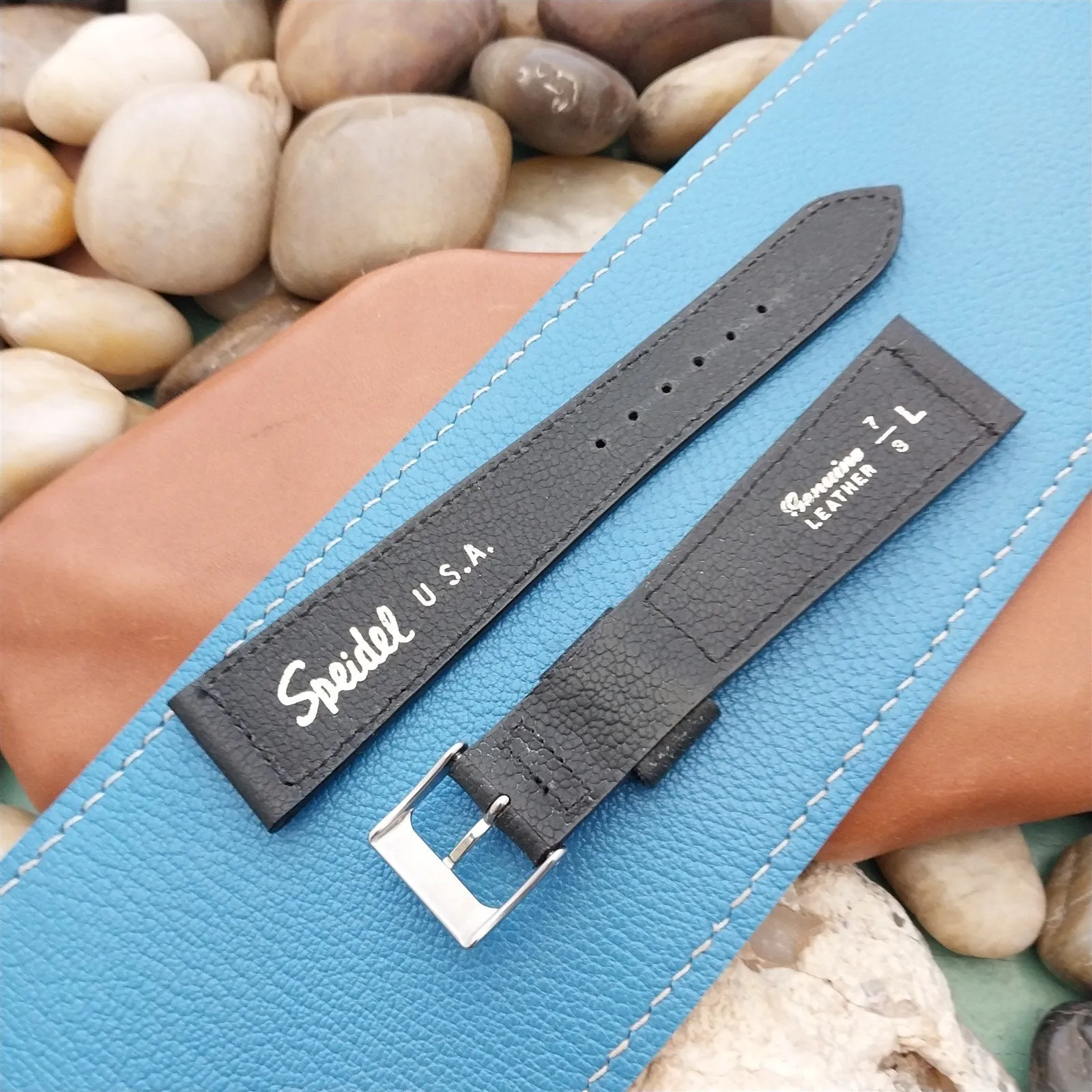 1960s Vintage Watch Band Classic 22mm Speidel USA nos Unused Long Tapered Strap