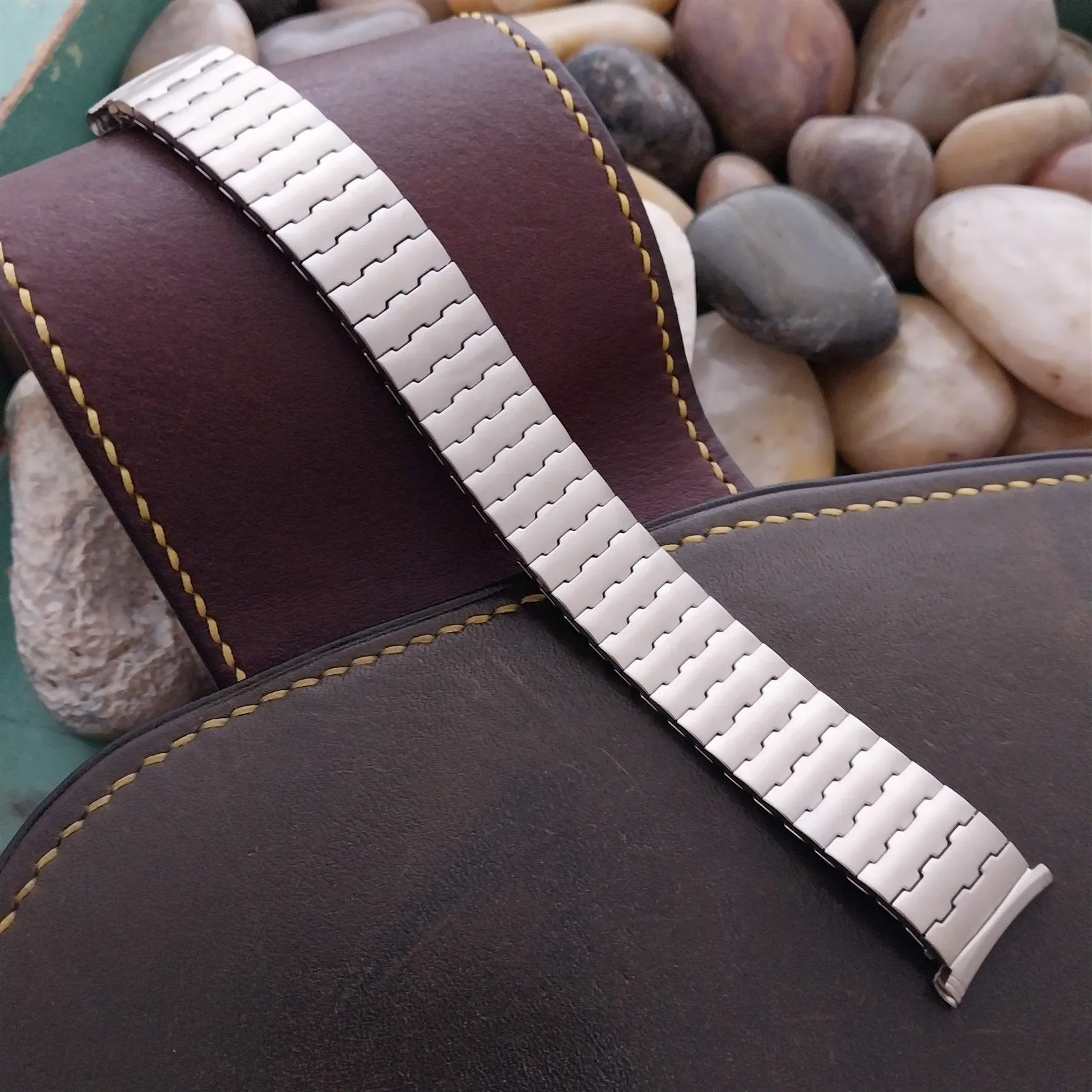 19mm 18mm 1970s Speidel Brushed Stainless Steel Long Unused Vintage Watch Band