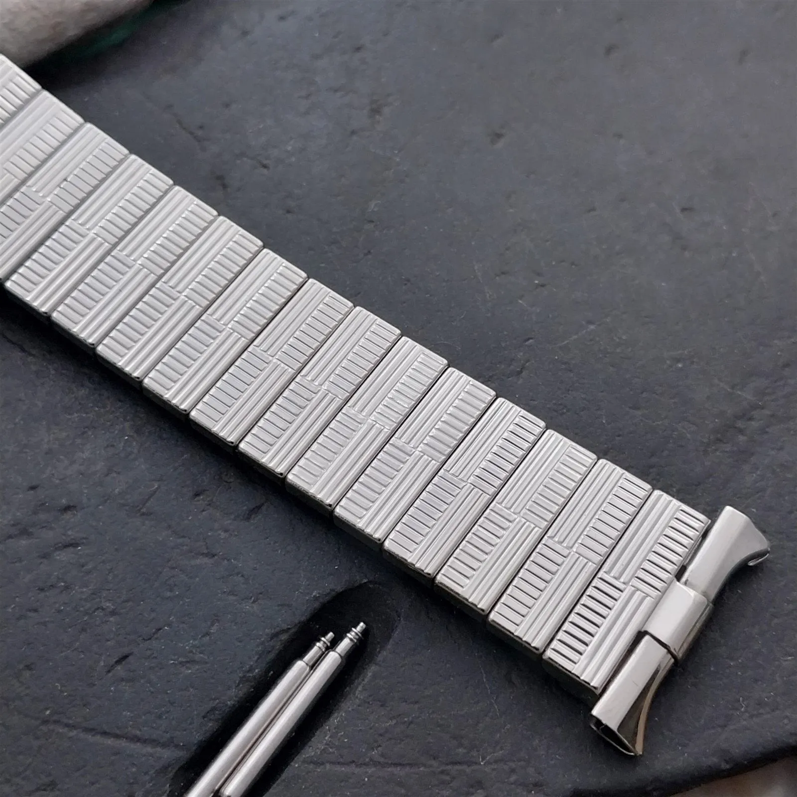 19mm 18mm JB Champion Stainless Steel PrestoFlex 1960s Unused Vintage Watch Band