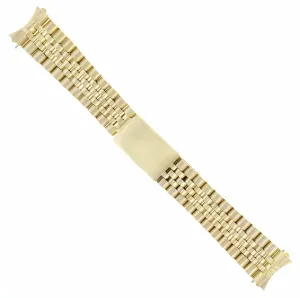 19MM JUBILEE WATCH BAND FOR ROLEX DATE 1500 1550 OYSTER PERPETUAL 18K GOLD COLOR