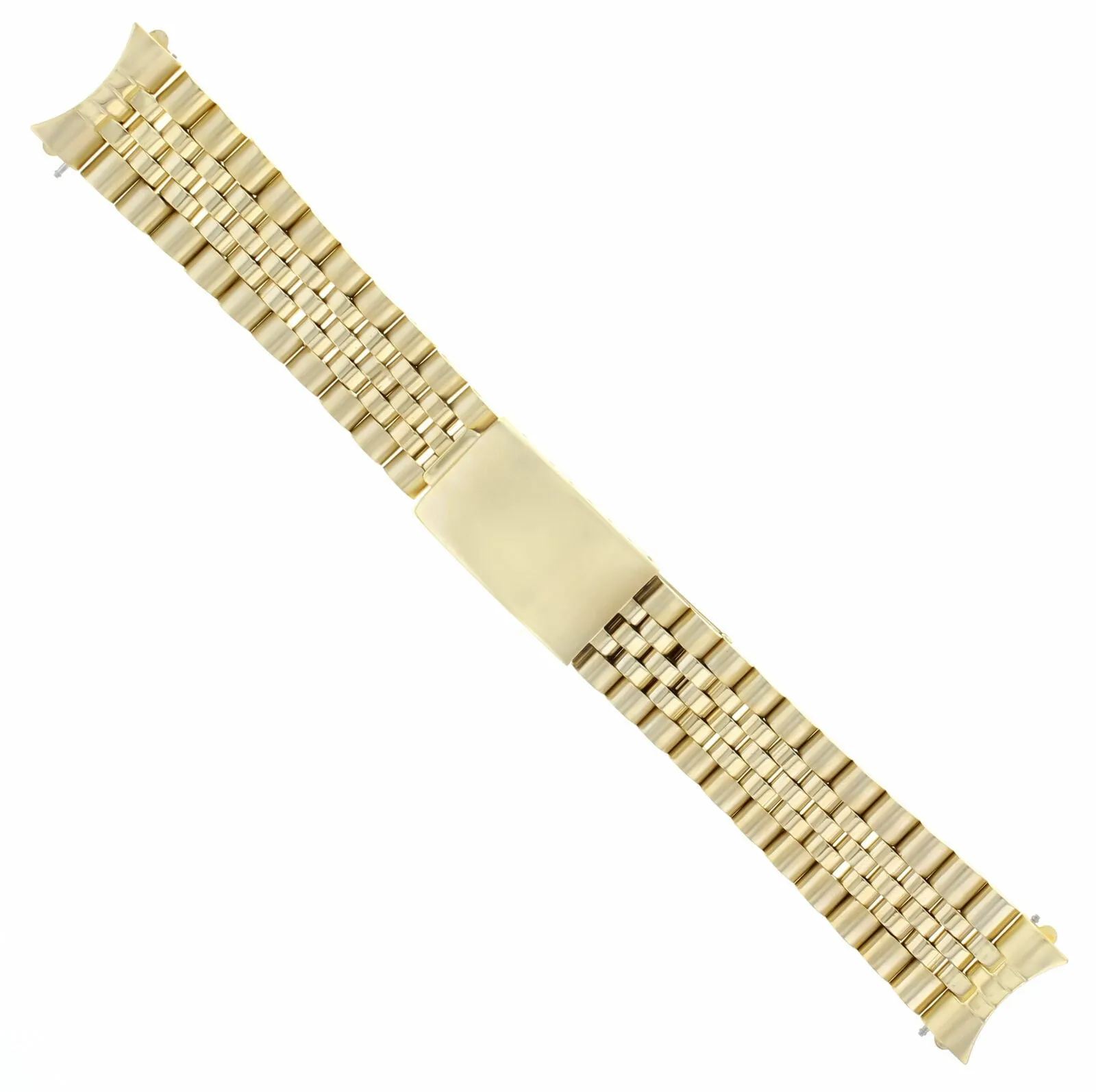 19MM JUBILEE WATCH BAND FOR ROLEX DATE 1500 1550 OYSTER PERPETUAL 18K GOLD COLOR