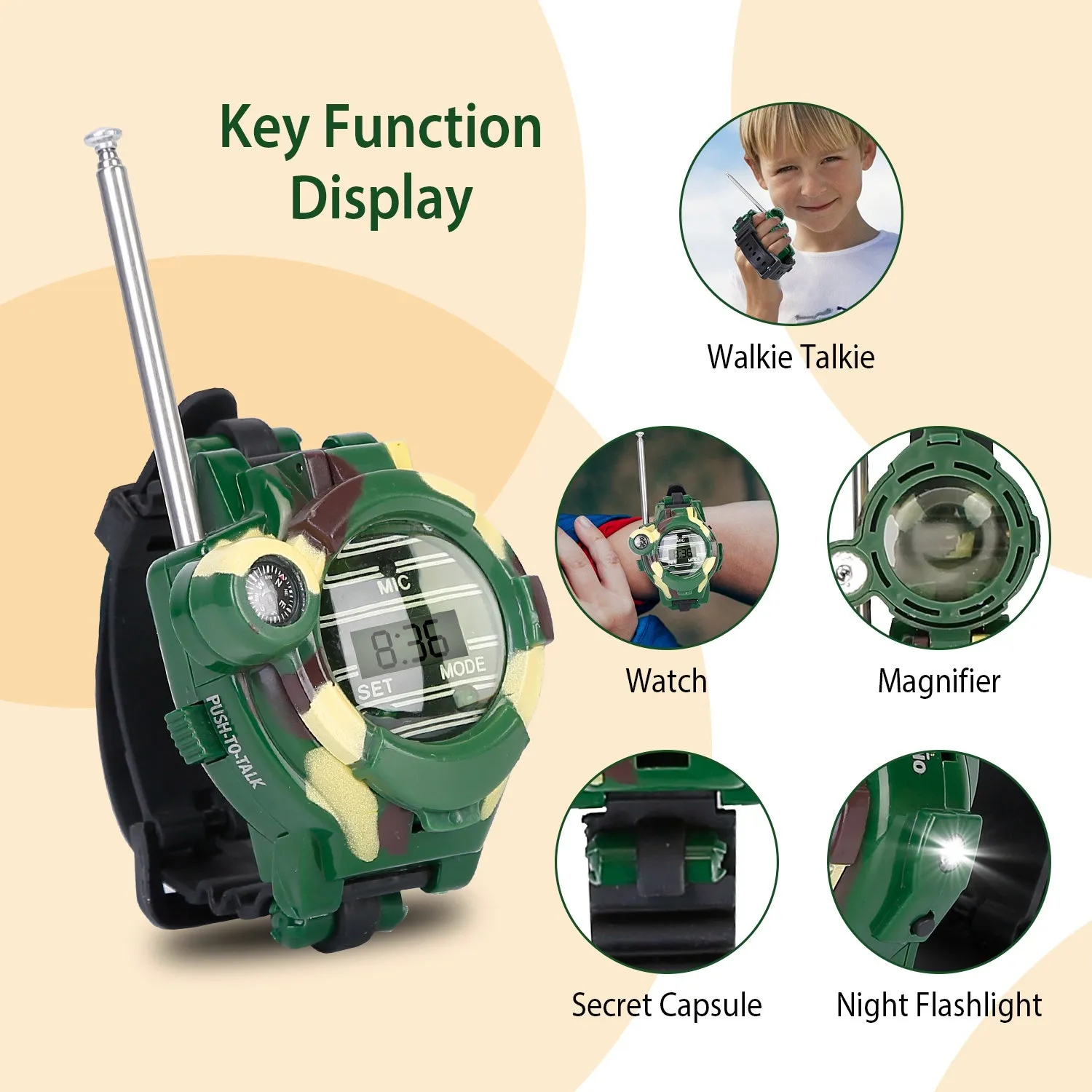 2-Pack: Walkie Talkies Watches Toy