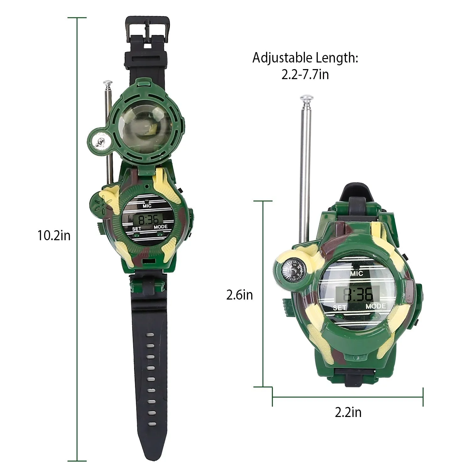 2-Pack: Walkie Talkies Watches Toy