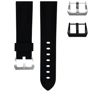 22MM LUG WIDTH STRAP - JET BLACK RUBBER
