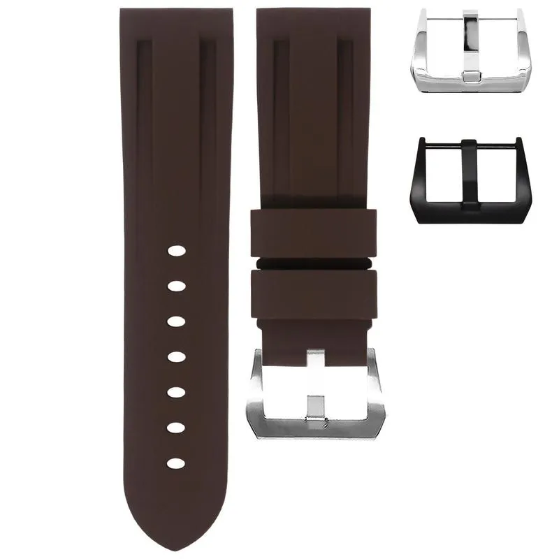 26MM LUG WIDTH STRAP - ESPRESSO RUBBER