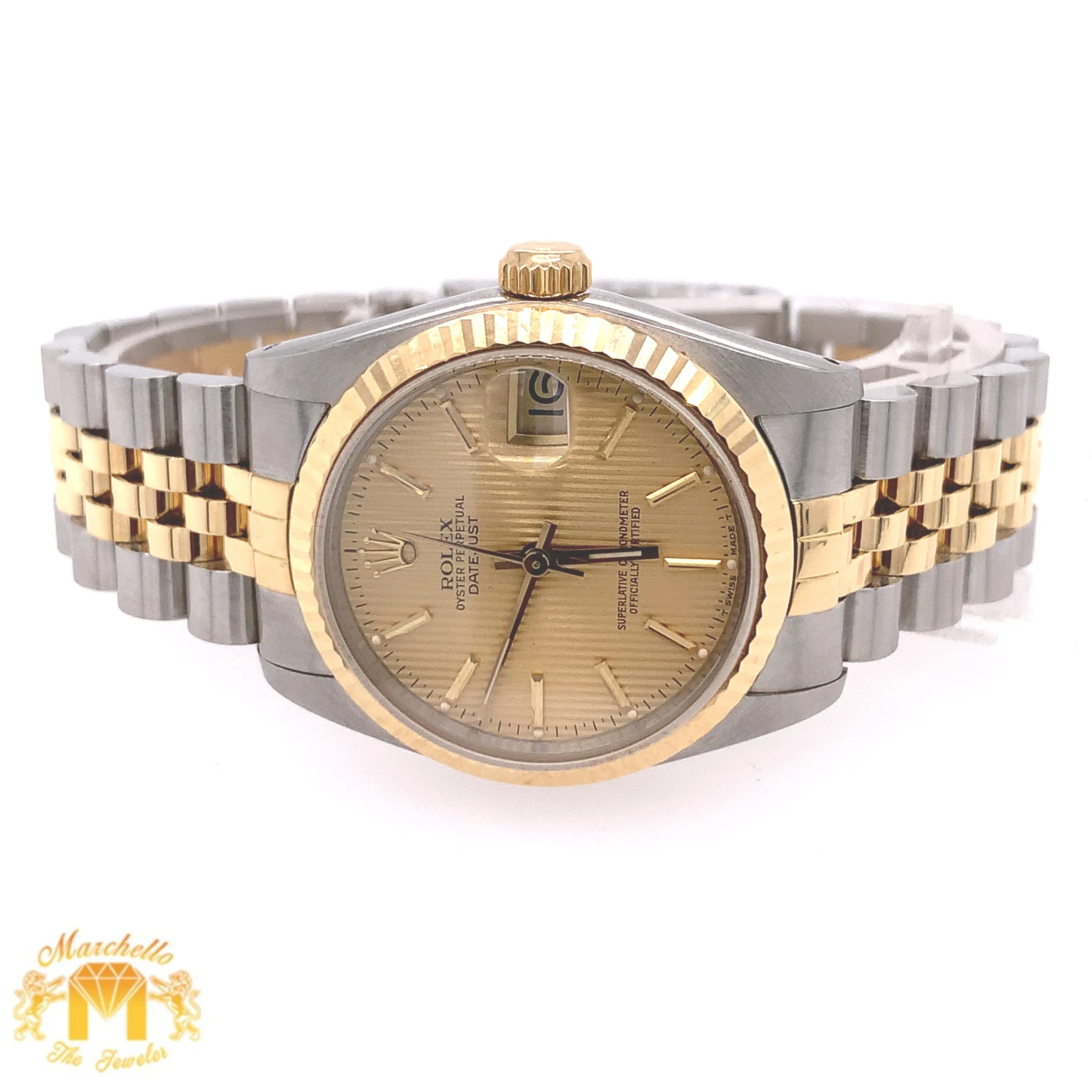 31mm Rolex Datejust Watch with Two-tone Jubilee Bracelet (newer model, tuxedo dial)