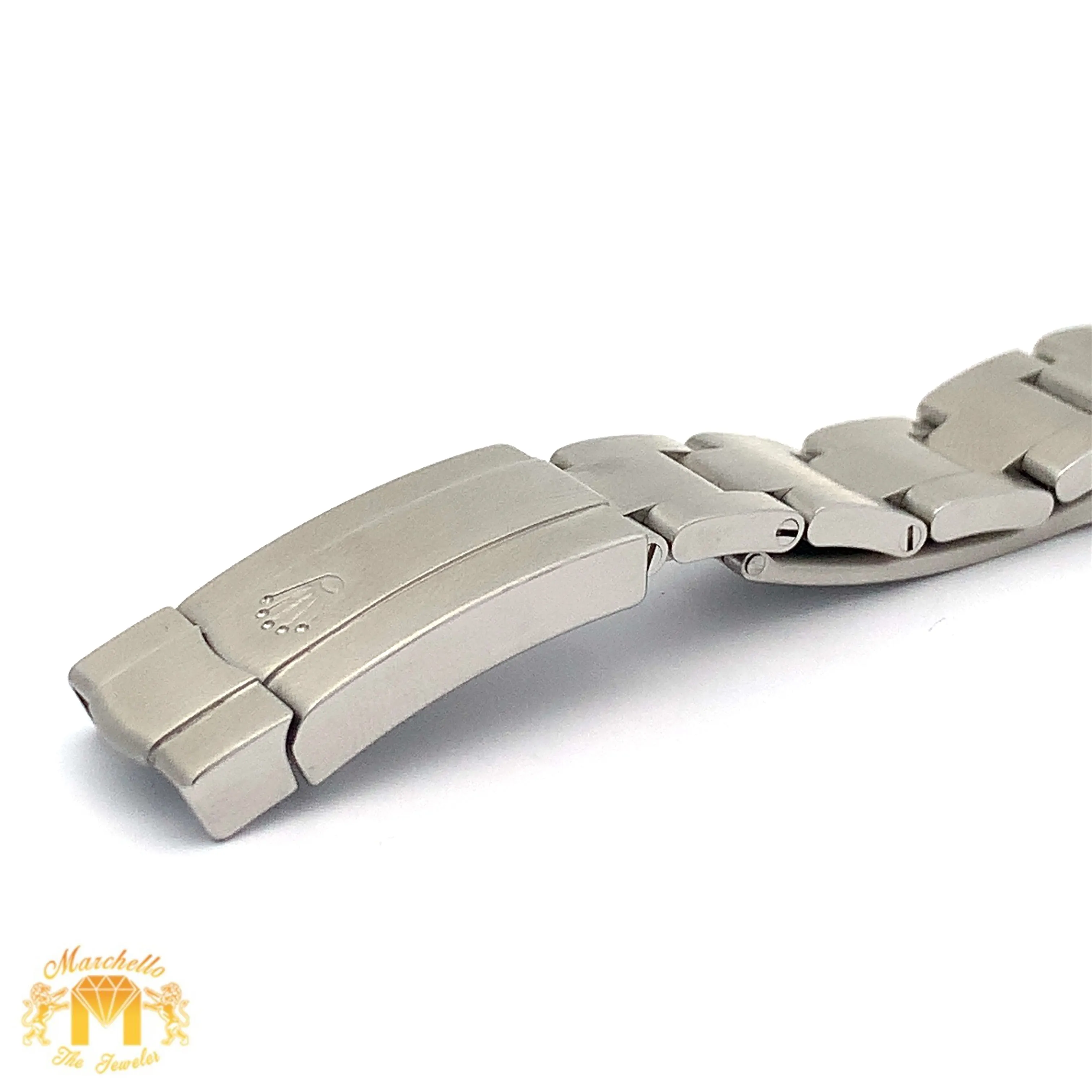 31mm Rolex Watch with Stainless Steel Oyster Bracelet (black dial with pink hour markers)