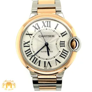 36mm Ballon Bleu De Cartier Watch, Rose Gold and Stainless Steel