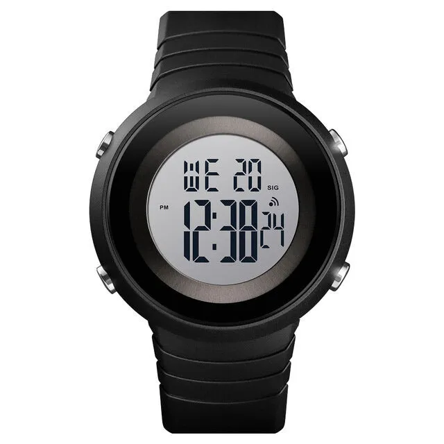 5ATM Waterproof Stopwatch Alarm Digital Watch Outdoor Sports Men Watch