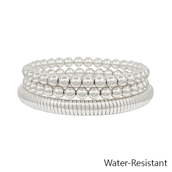 6MM Beaded Stretch Bracelet Set
