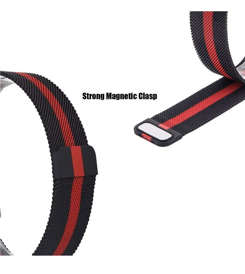 Amazfit GTS 2 Milanese Strap (Black/Red)