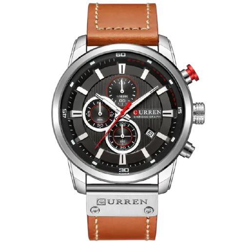 Amazing Quartz Men Leather Wrist Band Watch