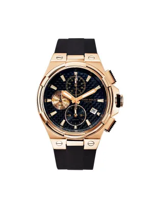 Aries Gold Monarch Rose Gold Stainless Steel Hi-Tech Black Synthetic Strap G 7312 RG-BKRG Watch