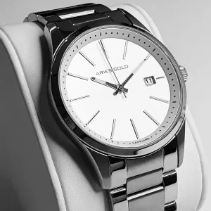 ARIES GOLD URBAN CLASSIC SILVER STAINLESS STEEL G 120B S-SD MEN'S WATCH