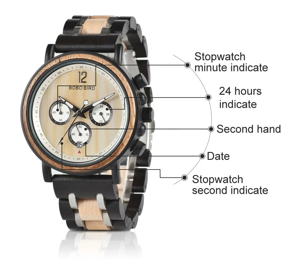 BBWood™ Men's Genuine Wooden Luxury Military Quartz Vintage Wrist Wood Watch