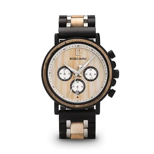 BBWood™ Men's Genuine Wooden Luxury Military Quartz Vintage Wrist Wood Watch