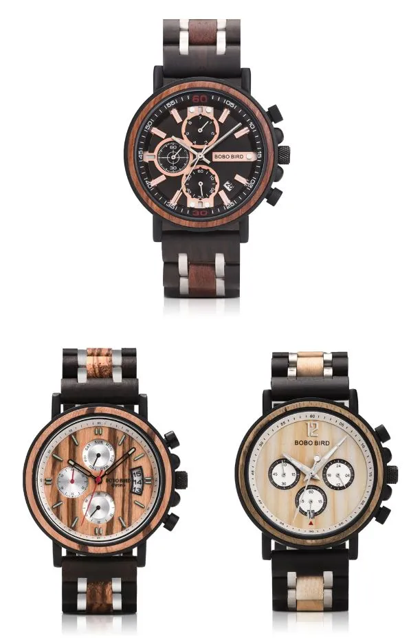 BBWood™ Men's Genuine Wooden Luxury Military Quartz Vintage Wrist Wood Watch