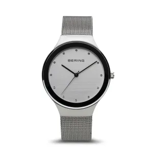 Bering Classic Polished Silver 34mm Watch