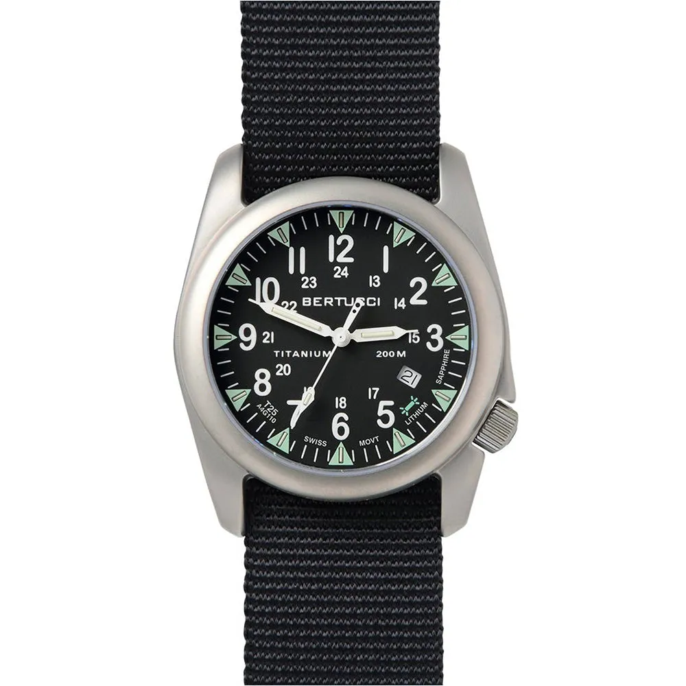 Bertucci A-4T Super Yankee Illuminated Special Edition Mens Black Nylon Band Black Quartz Dial Watch - 13480