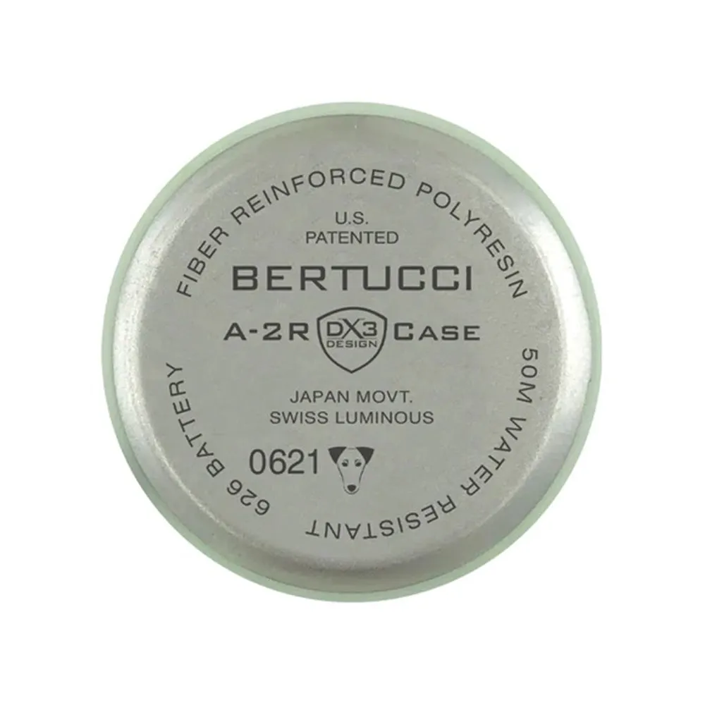 Bertucci DX3 Unisex Black Dial Nylon Band Glow with Vintage Poly-Resin Japanese Quartz Watch - 11109