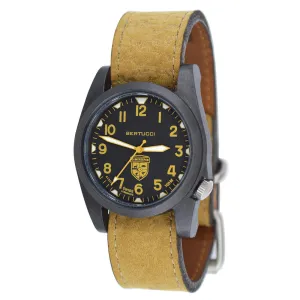 Bertucci Gamekeeper Unisex Coyote Survival Leather Band Black / Khaki Quartz Dial Watch - 13381