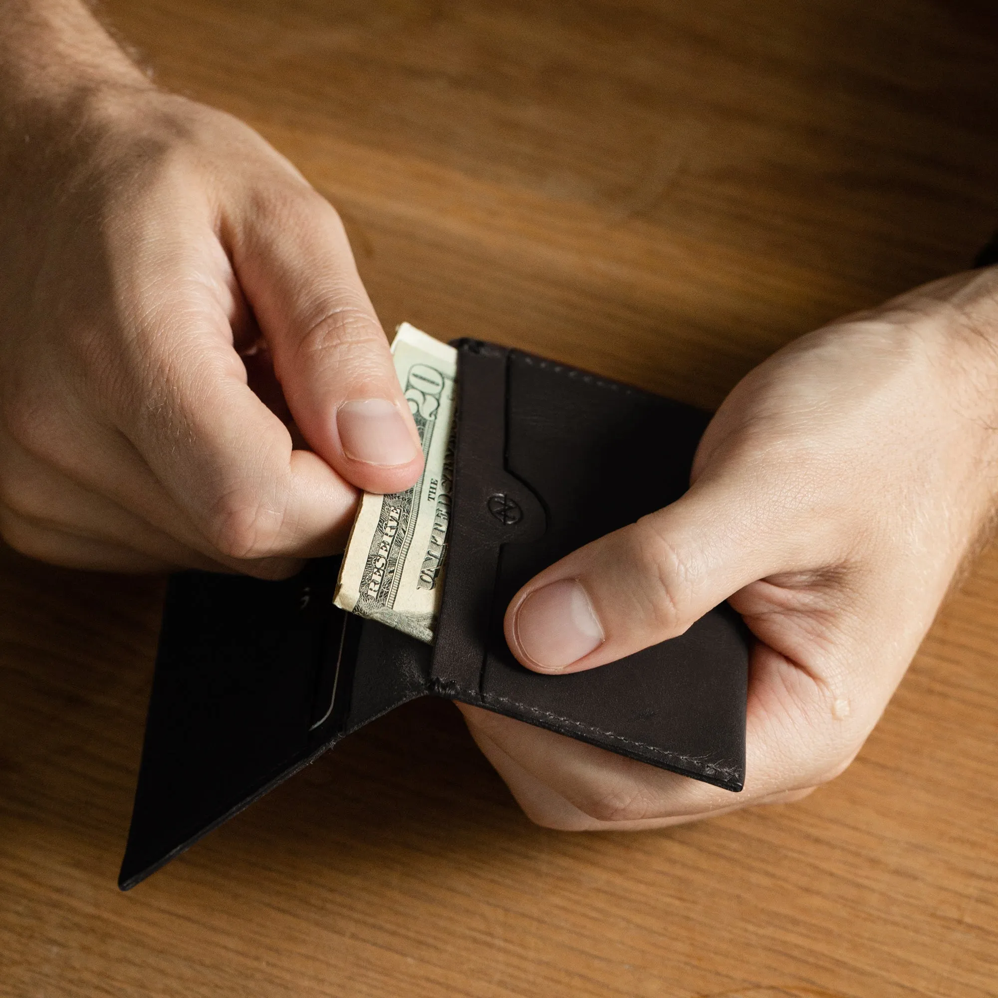 Bi-Fold Card Holder: Black