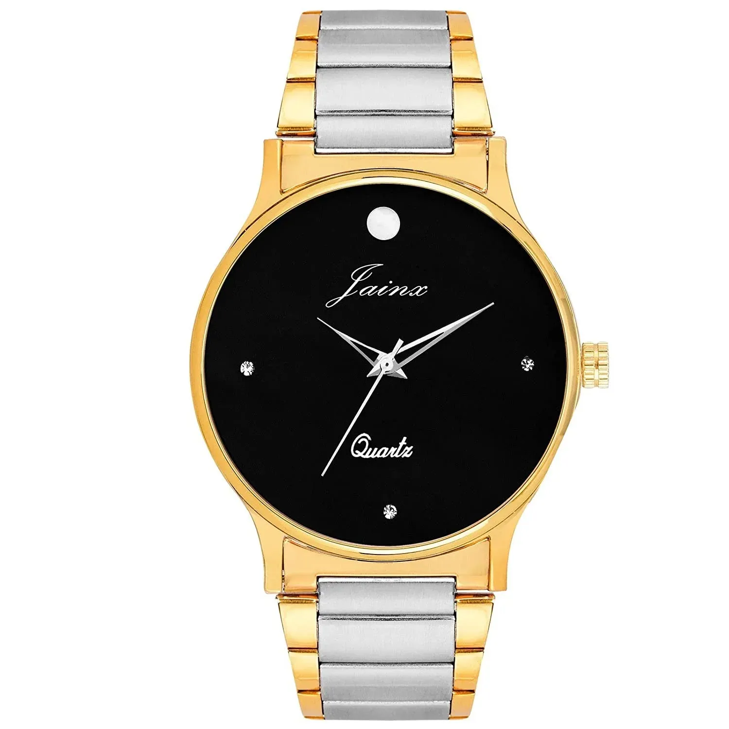 Black Dial Golden Premium Analog Watch - For Men JM1102