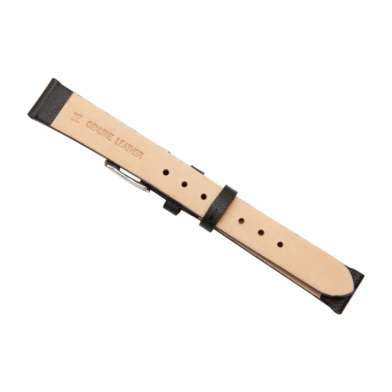Black Lambskin Leather Watch Band