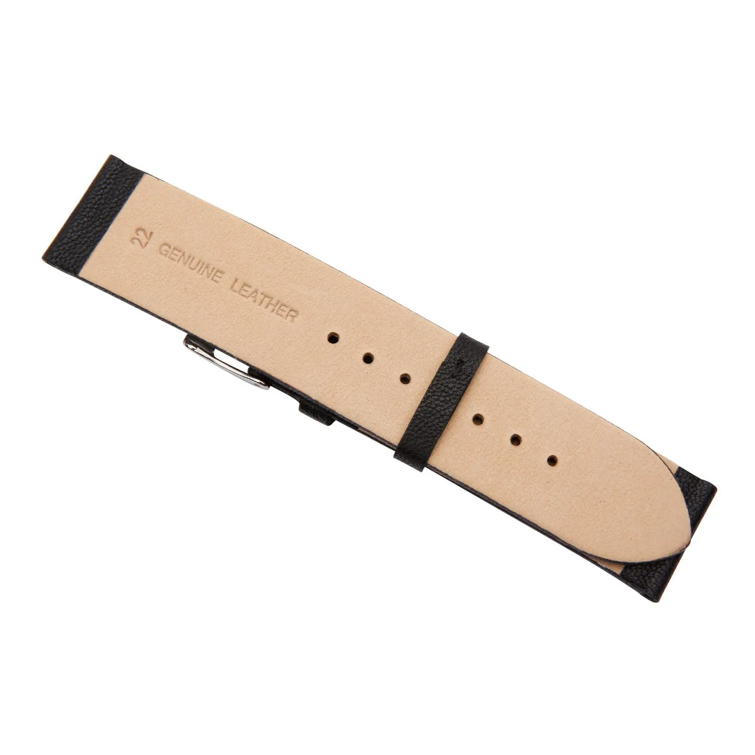 Black Lambskin Leather Watch Band