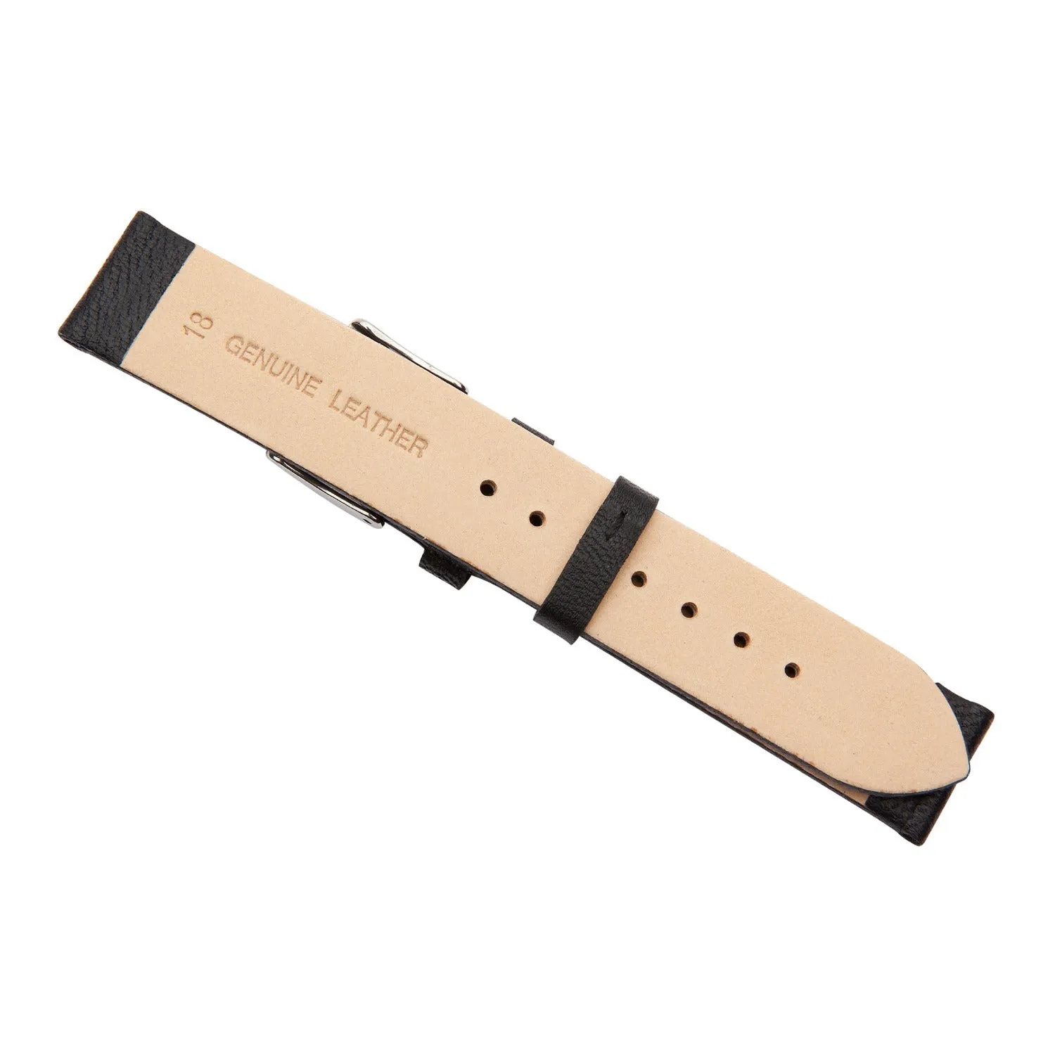 Black Lambskin Leather Watch Band