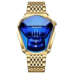 Black Steel Belt Men Watch with Live Technology