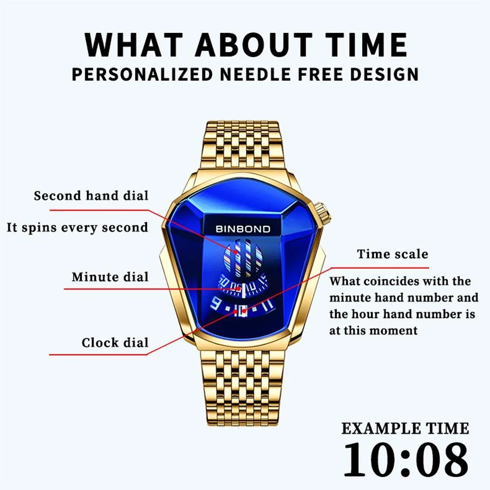 Black Steel Belt Men Watch with Live Technology