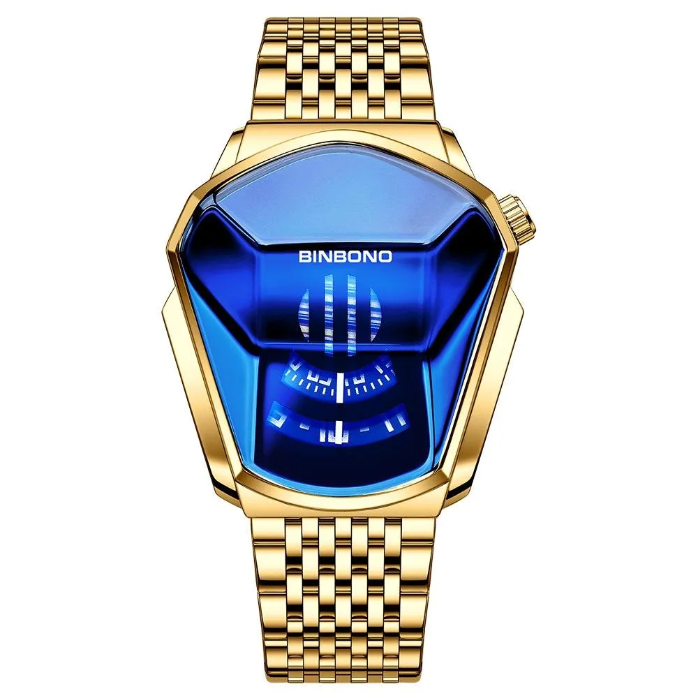 Black Steel Belt Men Watch with Live Technology