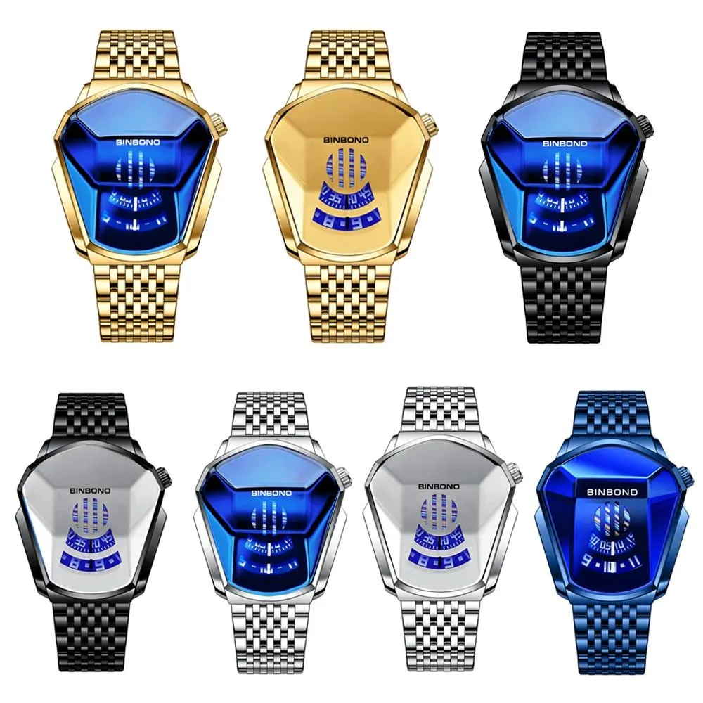 Black Steel Belt Men Watch with Live Technology