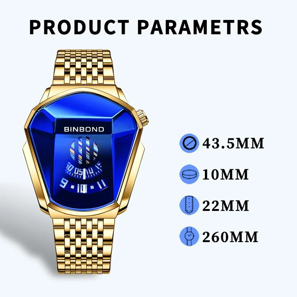 Black Steel Belt Men Watch with Live Technology