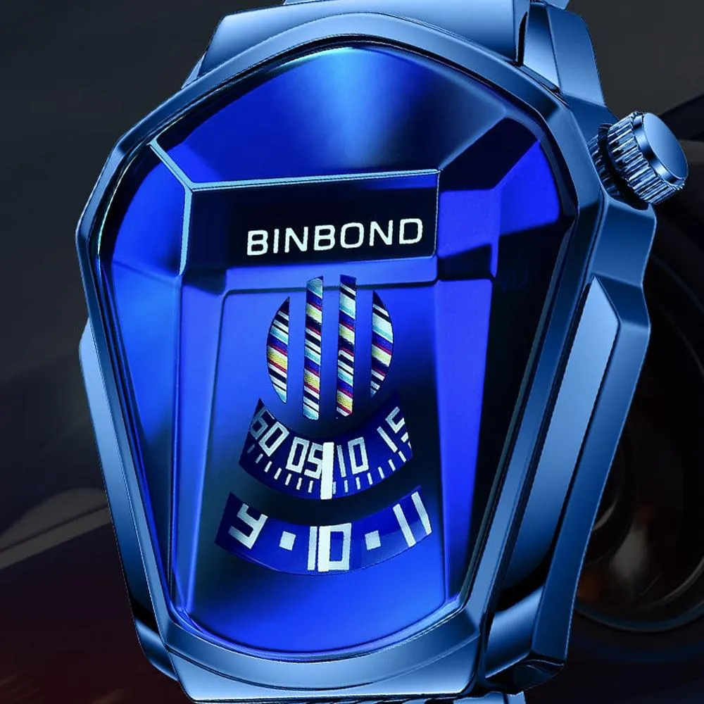 Black Steel Belt Men Watch with Live Technology