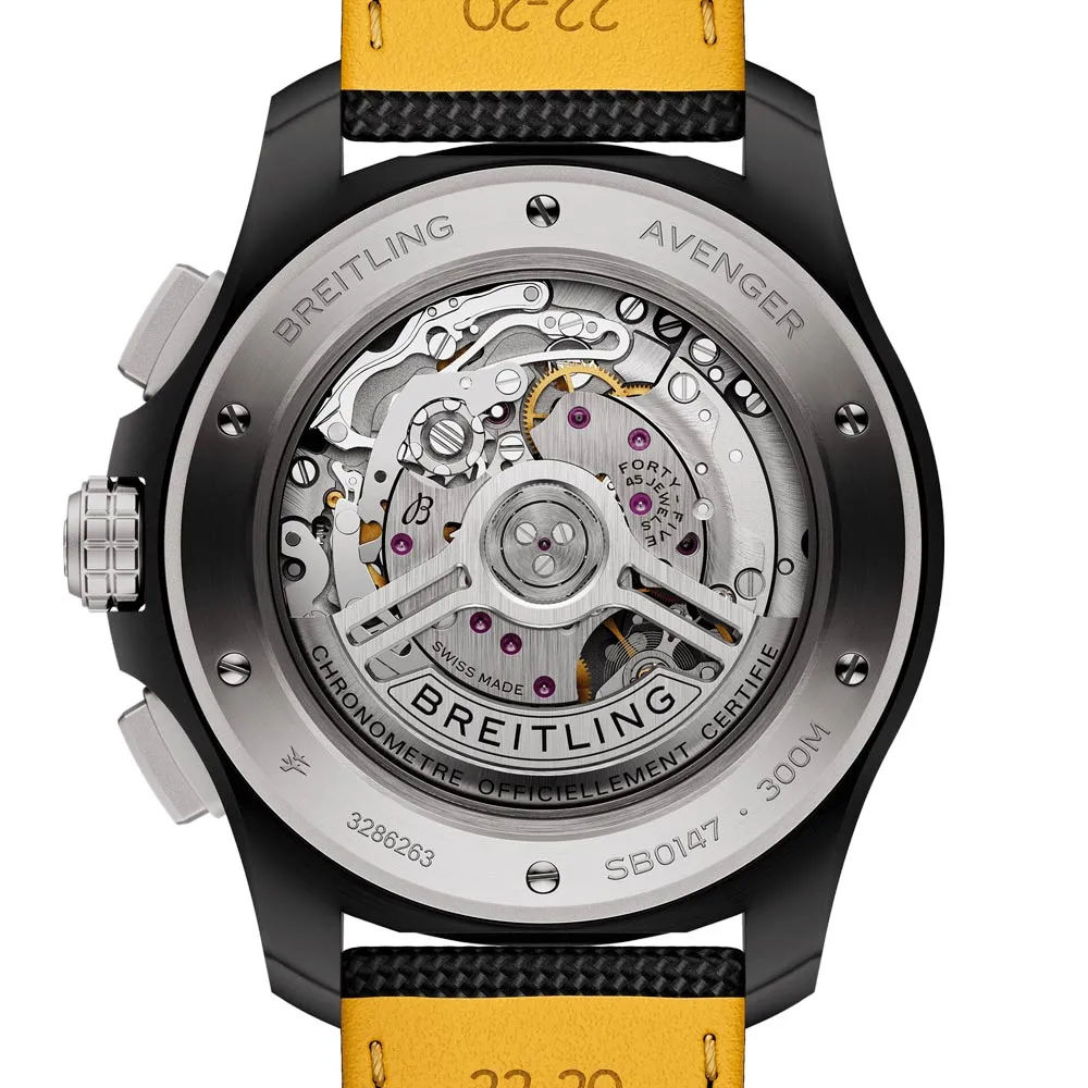 Breitling Avenger B01 Chronograph 44mm Night Mission Black Dial Ceramic Automatic Gents Watch SB0147101B1X1