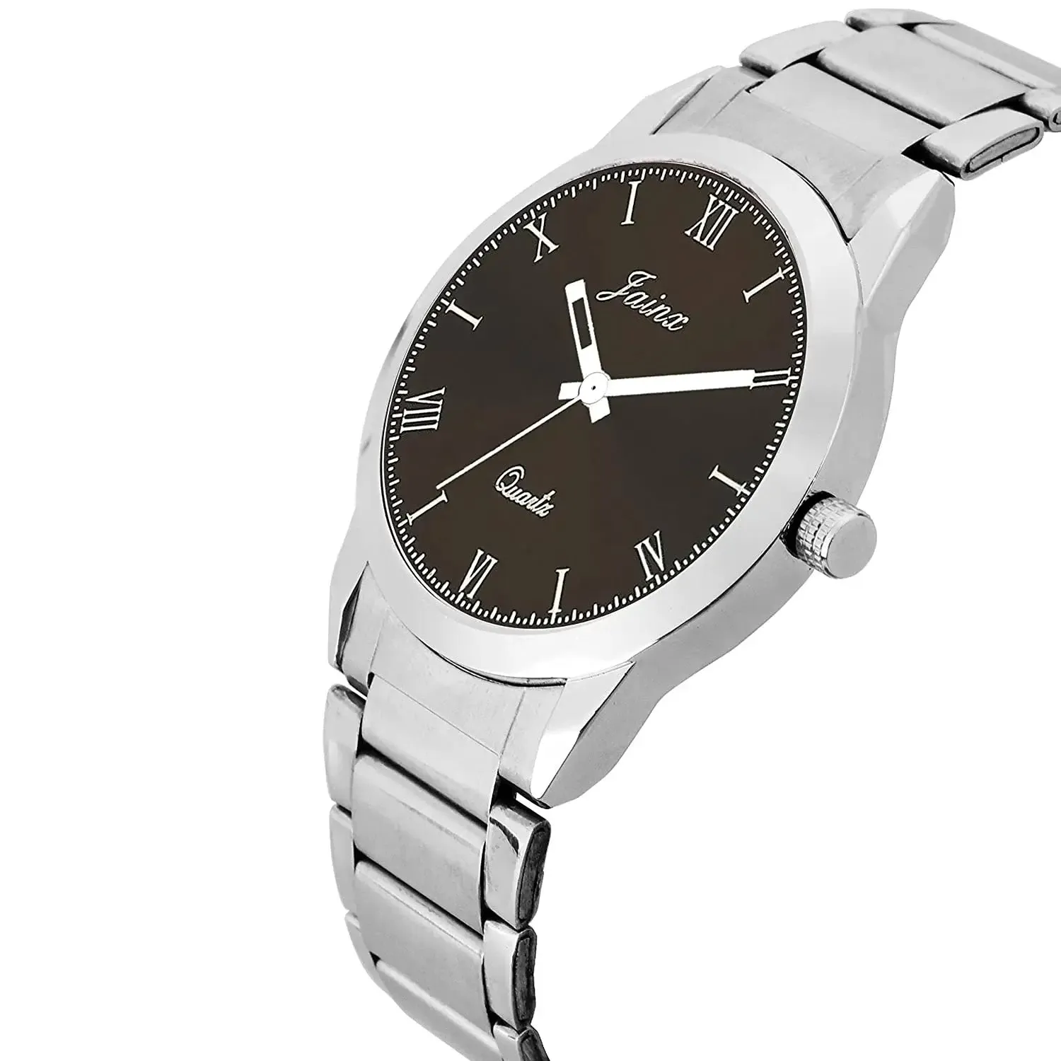 Brown Dial Steel Chain Analog Watch - For Men JM7137