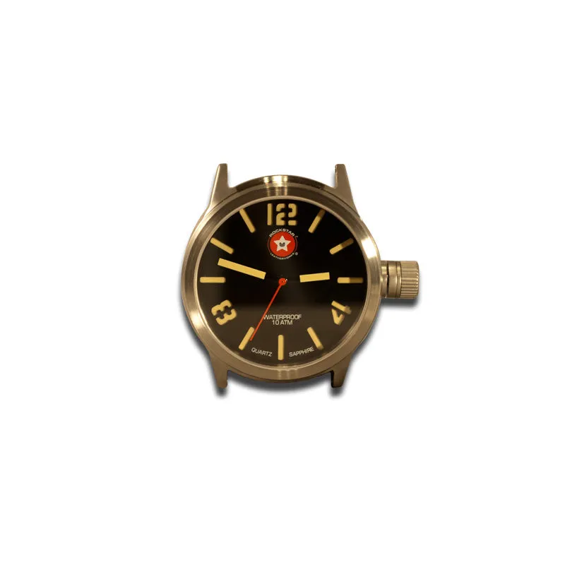 Brown Leather Cuff Watch Rose & Vines with Snaps & 42mm Watch