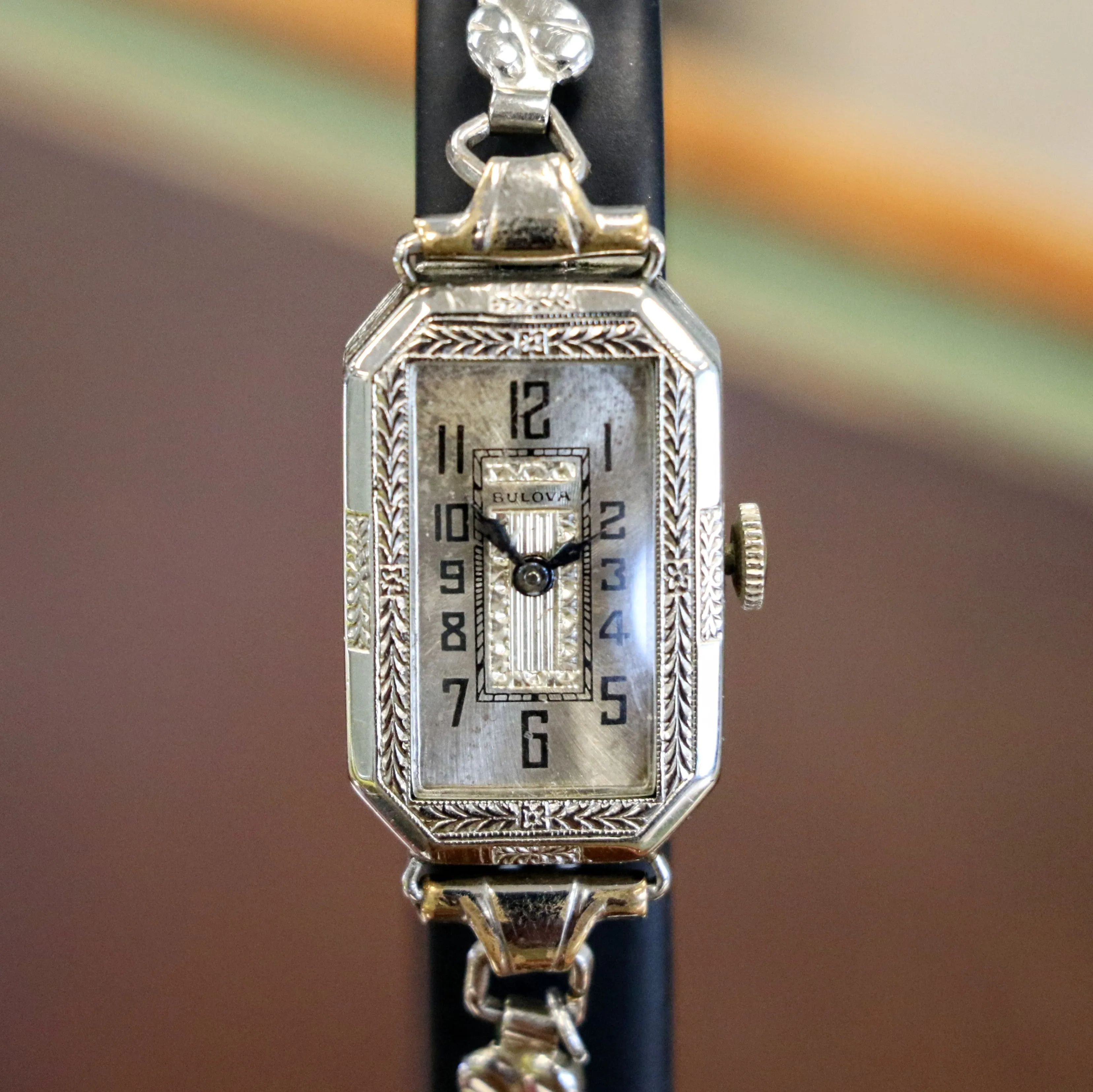 BULOVA 1926 Baroness Ladies Wristwatch Cal. 6AF 15 Jewels Art Deco Watch 14K WGF