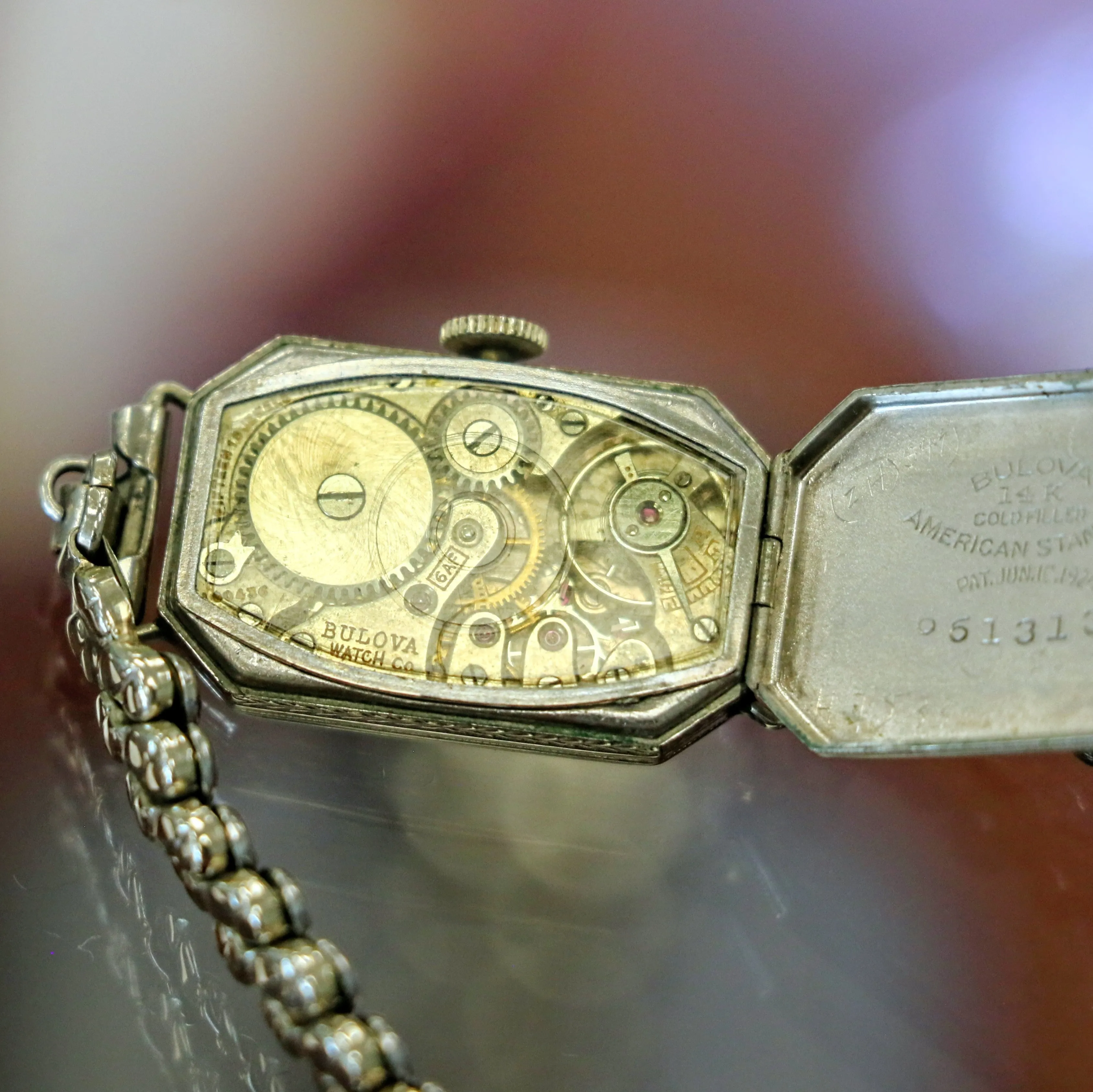 BULOVA 1926 Baroness Ladies Wristwatch Cal. 6AF 15 Jewels Art Deco Watch 14K WGF