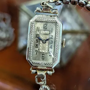BULOVA 1926 Baroness Ladies Wristwatch Cal. 6AF 15 Jewels Art Deco Watch 14K WGF