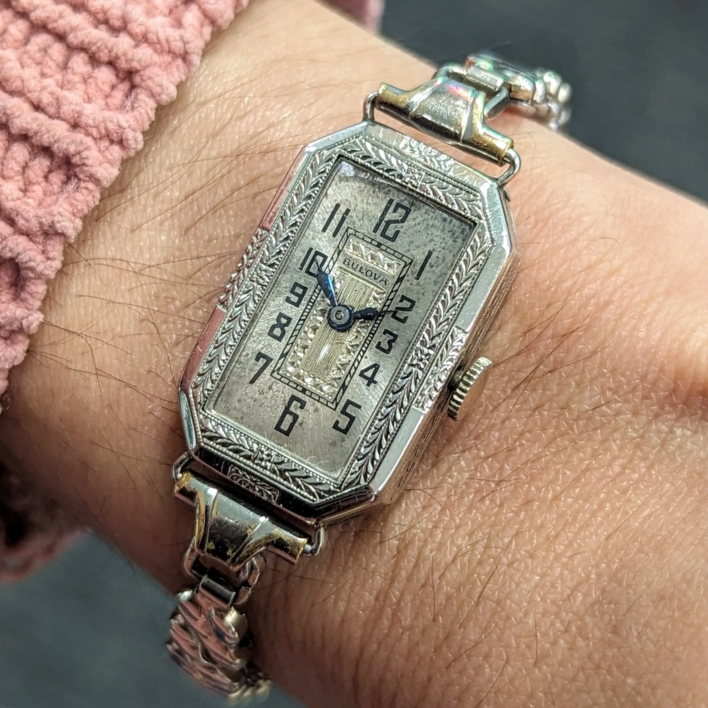 BULOVA 1926 Baroness Ladies Wristwatch Cal. 6AF 15 Jewels Art Deco Watch 14K WGF