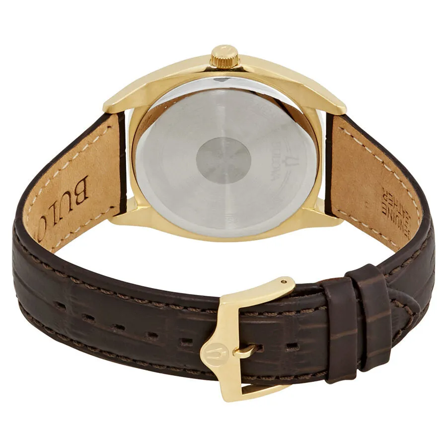 Bulova Classic Silver Dial Leather Men's Watch 97C106