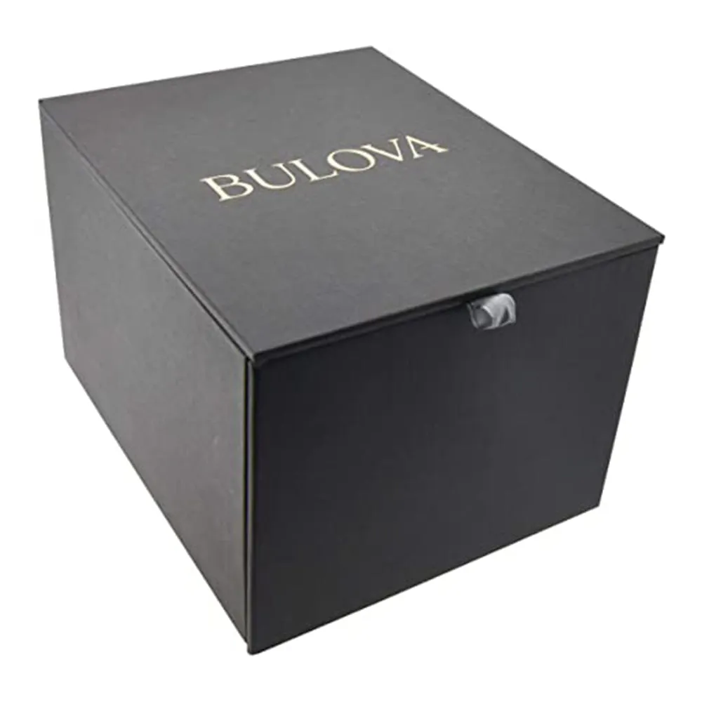 Bulova Millenia Mens Brown Leather Band White Quartz Dial Watch - 97B183