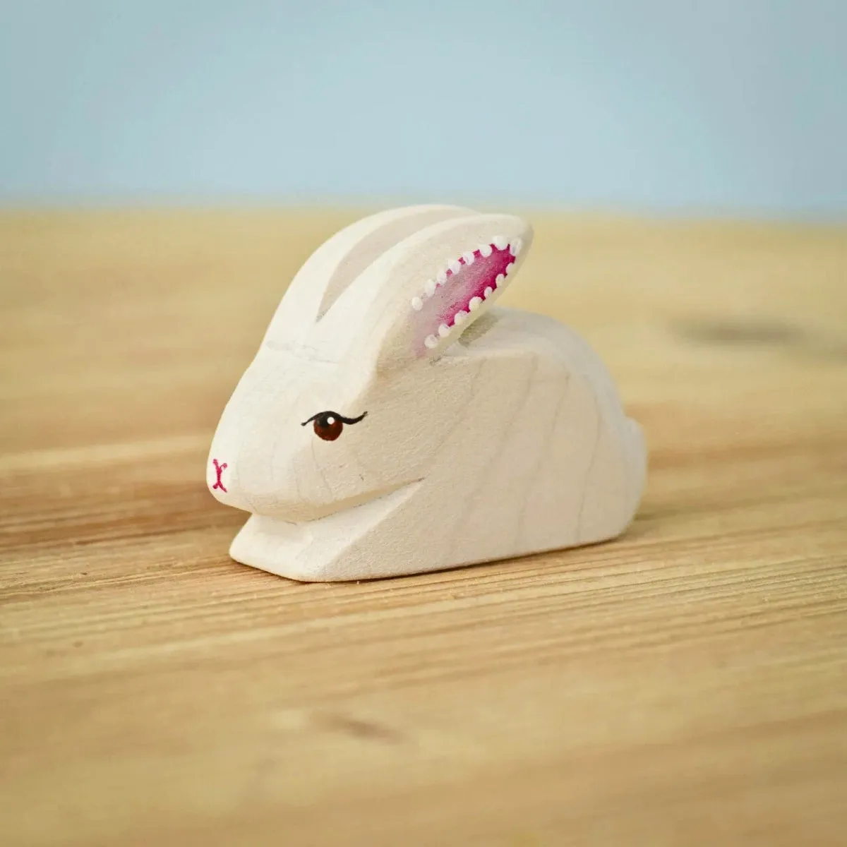 BumbuToys Wooden Animal - Rabbit - Easter, Perching