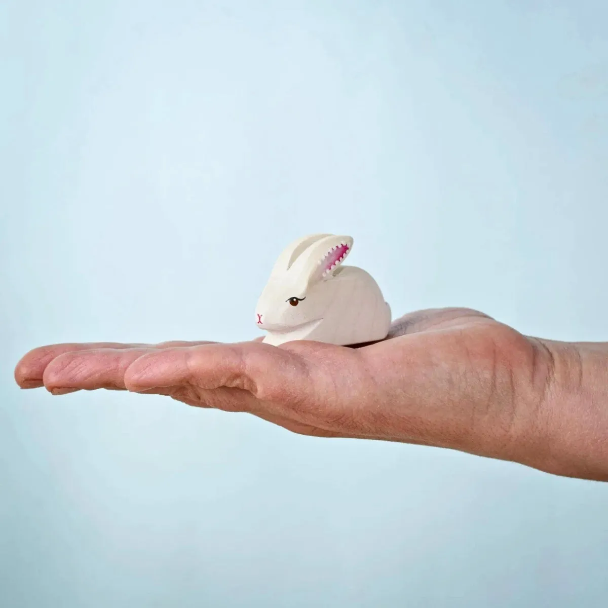 BumbuToys Wooden Animal - Rabbit - Easter, Perching