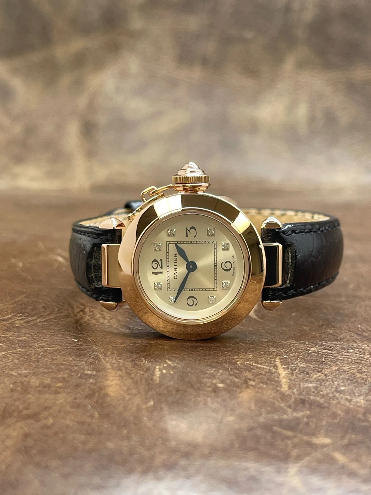Cartier Miss Pasha 27mm 3133 Silver Diamond Dial Quartz Women's Watch