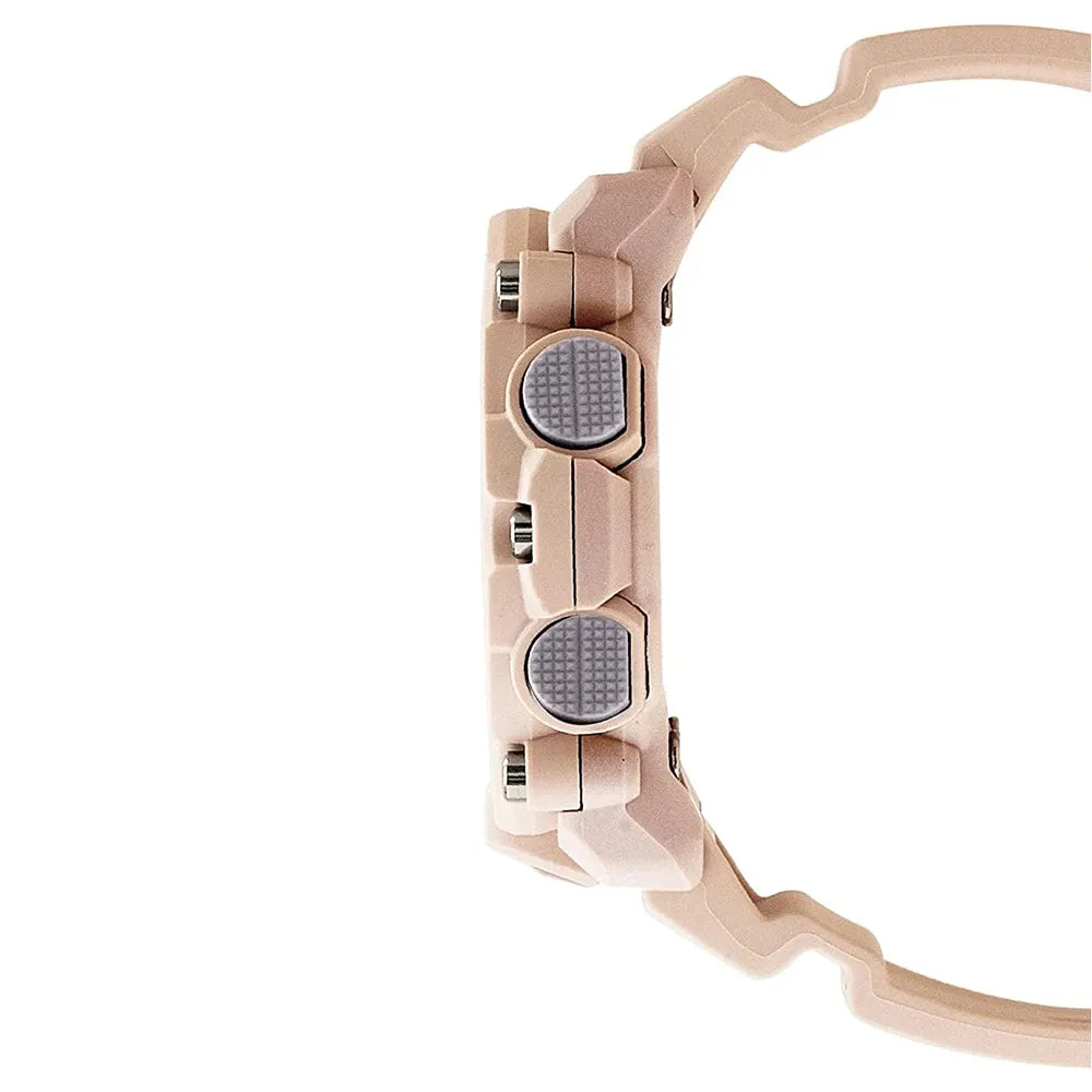 Casio Women's Gold Dial Beige Plastic Band G-Shock Analog and Digital Quartz Watch - GMA-S2200M-4ACR